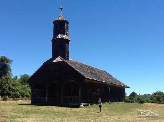 Igreja de Colo, na ilha de Chiloé, no sul do Chile
